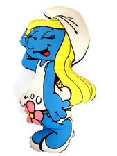 Smurfette Smurfs Plush Stuffed Cloth Pillow Doll Plushie Lovie TV Series 20 In
