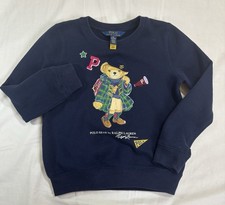 Polo Ralph Lauren Girls 6X Polo Bear Sweatshirt Navy Prep School Crewneck