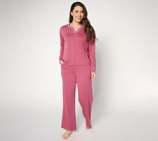 DE4242 MUK LUKS Tall French Terry Stitched Lounge Set Size TS