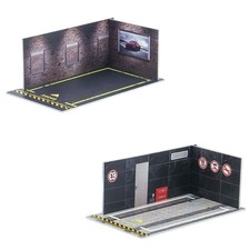 Lot de 2 Décors de Parking Diorama de Voiture 1/24 DIY pour