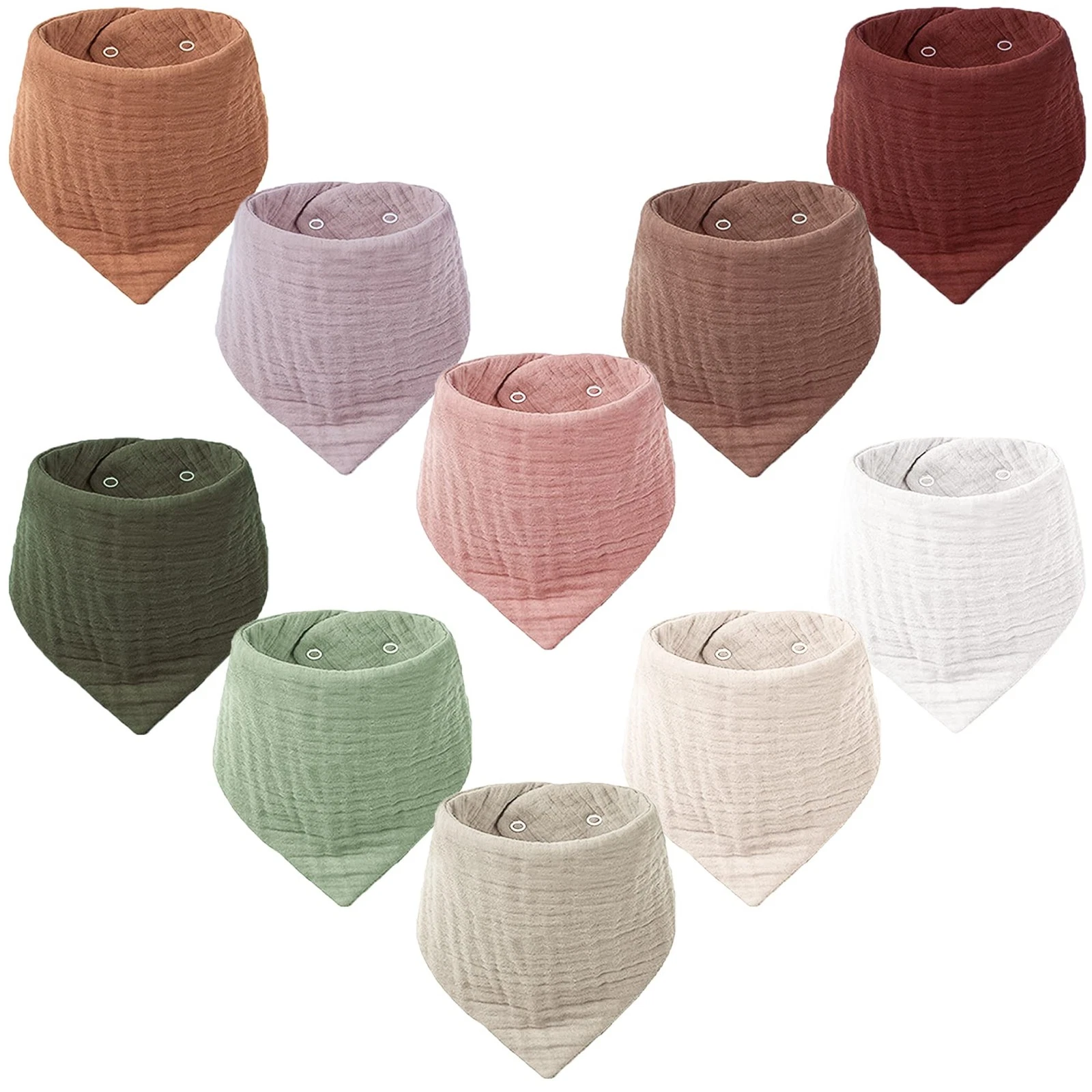 Muslin Baby Bibs 10 Pack 100% Cotton Bandana Drool Teething Unisex Absorbent
Opens in a new window o