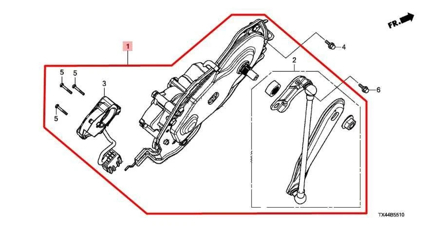 Conjunto de motor eléctrico puerta levadiza trasera Acura RDX 2013-2018 74961-TX4-305 OEM Foto 2 de 4