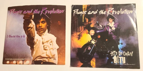 Prince Let’s Go Crazy/Erotic City & I Would Die 4 U Lot Vinyl 7" 45