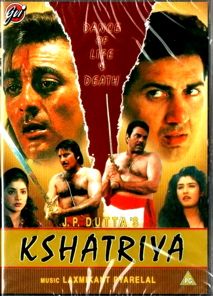 KSHATRIYA - GVI BOLLYWOOD DVD -Dharmendra, Vinod Khanna, Sanjay Dutt, Sunny Deol