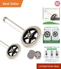 Complete 5-inch Walker Wheel Kit With Slip-free Ski Glides For Smooth Navigation Complete 5-inch Walker Wheel Kit With Slip-free Ski Glides For Smooth Navigation