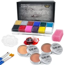 Scar Wax SFX Makeup Kit, Face & Body Paint, Christmas Halloween Makeup Kit