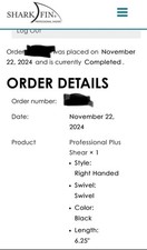 SHARKFIN 6.25  HAIRCUTTING SHEARS RIGHT-HANDED