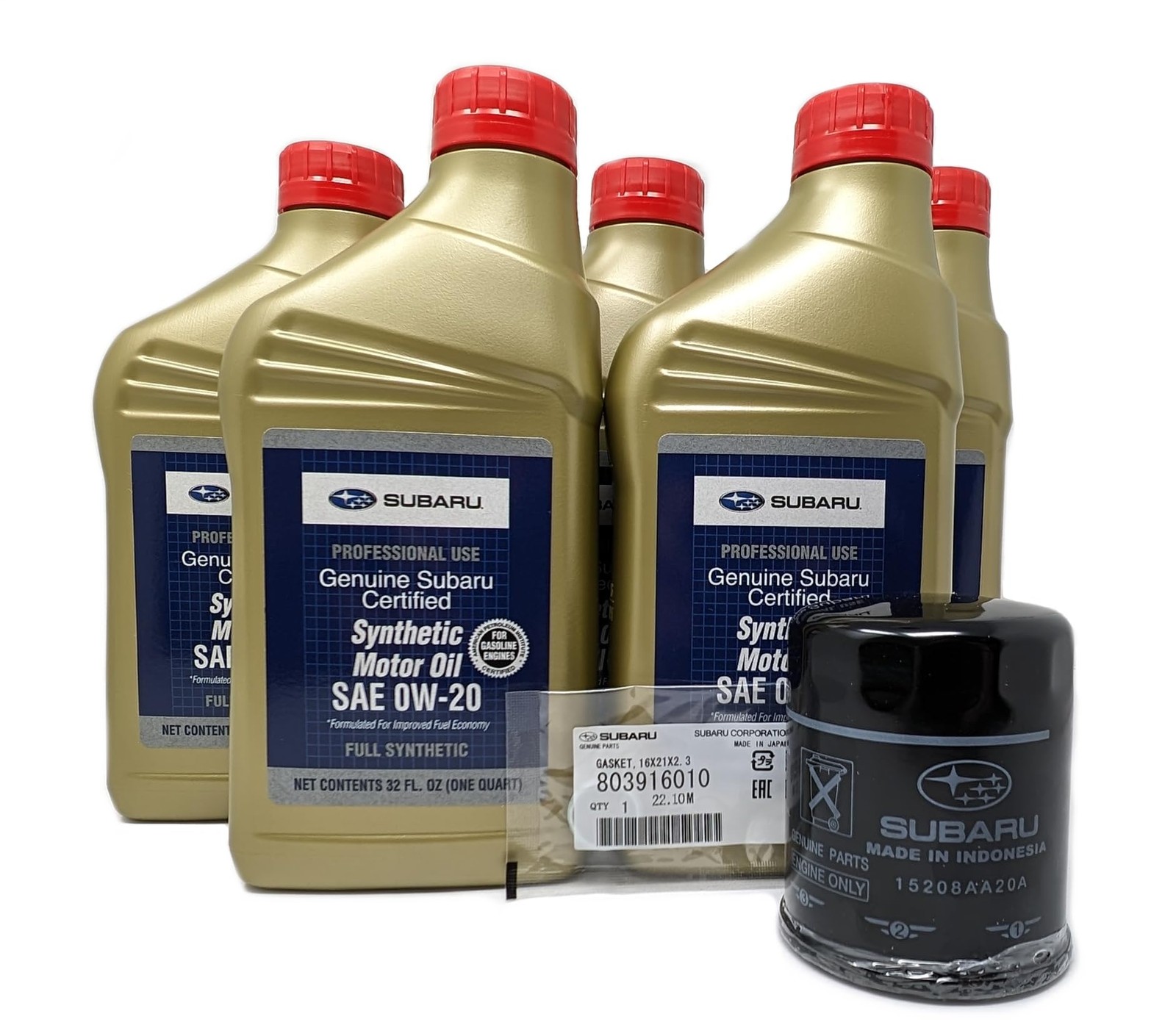 Change Kit - Synthetic Motor 5qts Sae 0w-20 Subaru Forester 