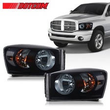 Black Smoke Headlights Set For 2006-2008 Dodge Ram 1500 2006-2009 Ram 2500 3500 Black Smoke Headlights Set For 2006-2008 Dodge Ram 1500 2006-2009 Ram 2500 3500