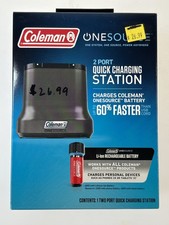 COLEMAN OneSource 2-Port Quick Charging Battery Station - Brand New