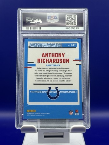2023 Panini Optic #247 Anthony Richardson Rated Rookie PSA 9 - Bild 2 von 2