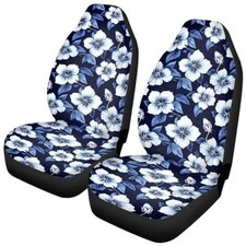 Hawaiian Hibiscus Car Seat Covers White Floral Tropical Flower Hibiscus Flowers
