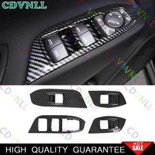 Cubierta de cuadro de botón de volante de fibra de carbono ABS para Chevy Equinox 2018-2024