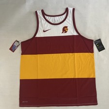 Men  s NWT Package Nike Dri Fit USC    Trojans Tank Top Printed Size XL