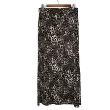 Y2K I.N. Studio Animal Print Maxi Skirt 2000s avant garde artsy goth grunge LG