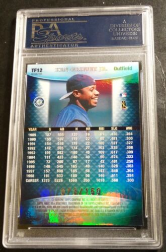 1999 KEN GRIFFEY JR. FINEST TEAM FINEST BLUE REFRACTOR #TF12 PSA 9 /150 POP 4 - Picture 2 of 2