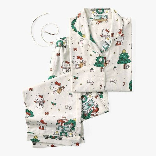 Pigiama natalizio in flanella Hello Kitty per bambini Pottery Barn nuovo con etichette taglia 2T $149,00 - Foto 2 di 7