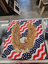 Patriotic Handkerchief With Eagle Hav-A-Hank RN-15187 20"X20"