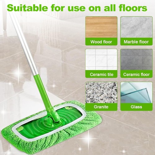 4x Ersatz Kehrtuch-Nachfüllungen Pads flacher Wischbezug Wischmopp für Swiffer - Bild 8 von 12