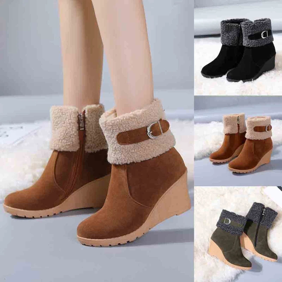 Slope heel shop boots