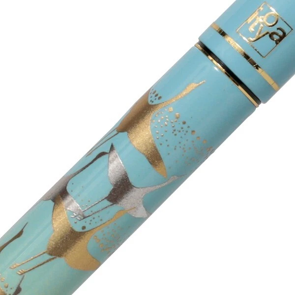 Kuretake Itoya Calligraphy Brush Pen Crane Maki-e Paulownia Box 138mm Aluminum - Image 3 of 4