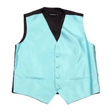 Men's Aqua Pattern Tuxedo Vest Formals Weddings Proms Fashion Waistcoat