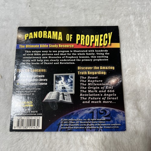 Panorama Of Prophecy Epic Bible Study Adventure CD ROM *New* Cardboard Sleeve. - Picture 2 of 2