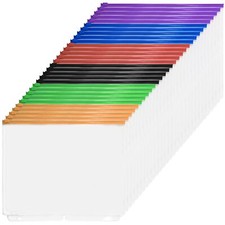 30 Packs Letter Size Binder Pockets for 3 Ring Binder Clear Zipper Inserts