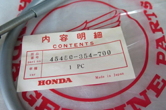 HONDA CB200 CB125S CB200T FRONT BRAKE CABLE DISC 45450-354-700 GENUINE NOS JAPAN Foto 4 de 4