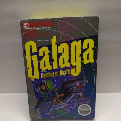Galaga: Demons of Death Nintendo NES Complete In Box CIB NICE CIRCLE SEAL LOOK!