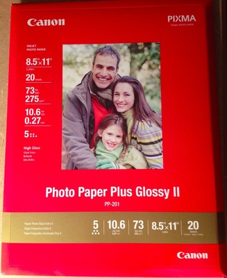 canon photo paper plus glossy ii 8.5 x 11