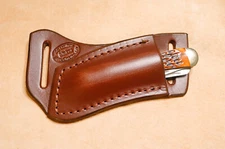 Custom Leather Crossdraw Sheath for 4" Trapper or similar (left hand)