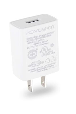 HomeSpot UL Certified USB Wall Charger 5V1A Plug in-Door Power AC Adapter Tra...