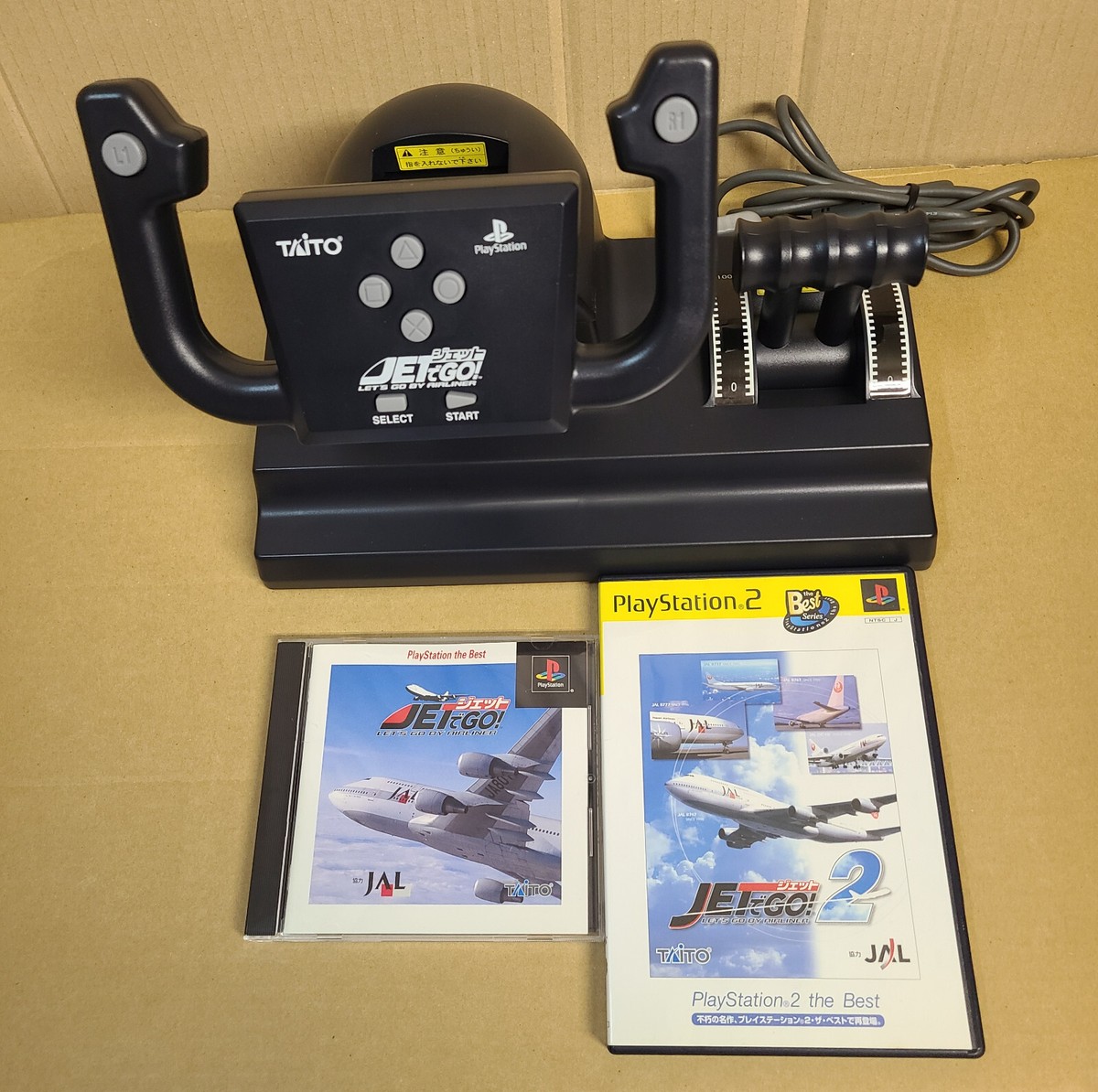 TAITO JET de GO Controller + JET de GO! PS1 PS2 Sony PlayStation