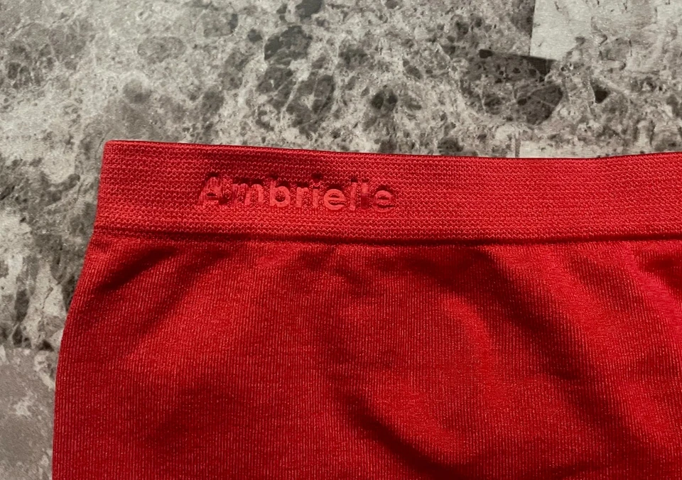 НОВЫЙ С ЯРЛЫКАМИ AMBRIELLE M КРАСНЫЙ БЕСШОВНЫЙ ЭЛАСТИЧНОЙ НЕЙЛОНА СПАНДЕКС BOYSHORT ХИПСТЕР ТРУСИКИ - Изображение 3 из 4