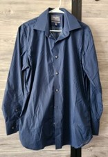 Bonobos Shirt Men's 34 16.5 Blue Button Down Print Slim Fit Office