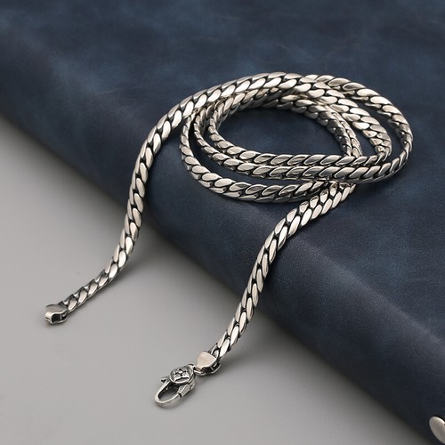 Pure S925 Sterling Silver Chain Men 