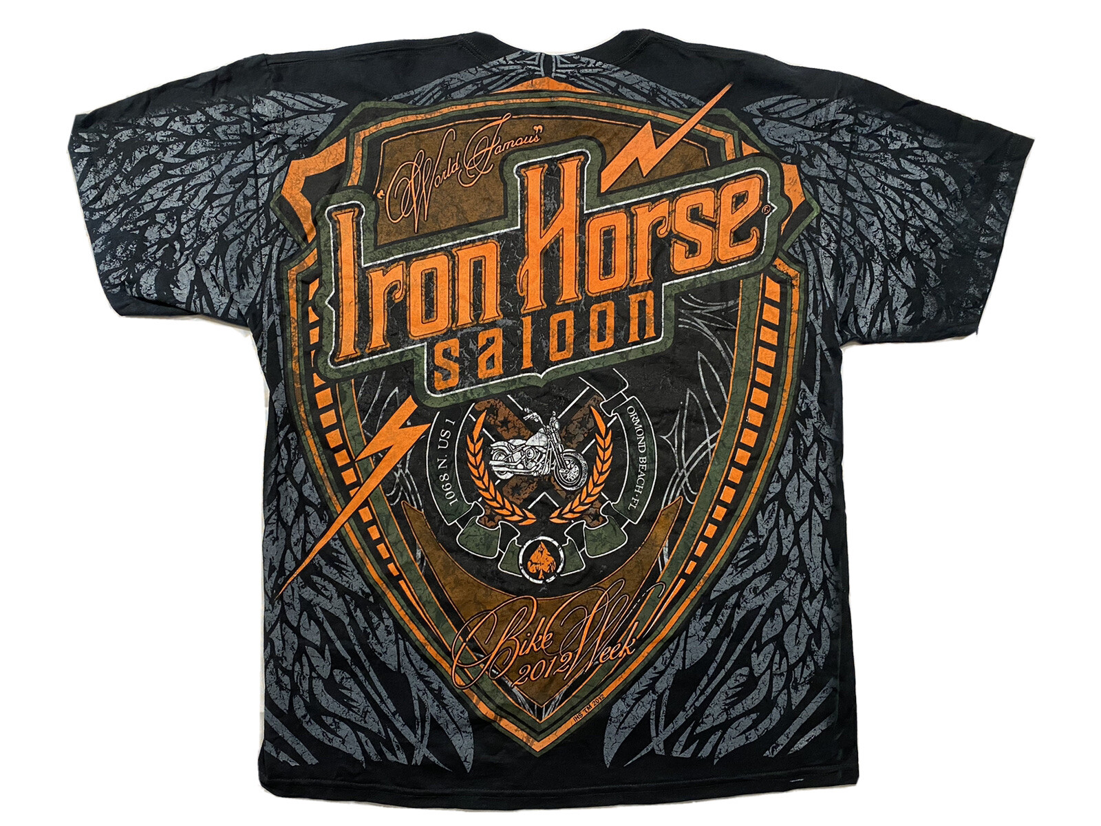 Motorcycle T Shirt Iron Horse Saloon Ormond Beach FL … Gem