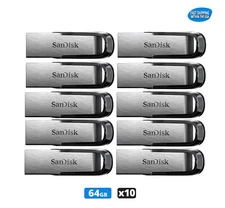 Sandisk Ultra Flair 64GB Flash Drive USB 3.0  Pen Drive Thumb Drive (10 Pack)