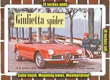 Metal Sign - 1959 Alfa Romeo Giulietta Spider- 10x14 inches