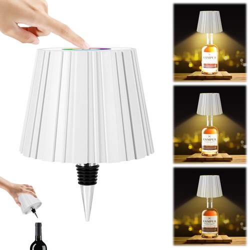 LED Flaschenaufsatz Tisch-Lampe Flaschen-Leuchte Deko-Licht Dimmbar/RGB Touch - Bild 19 von 66