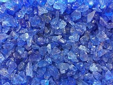 Crystal Blue Fire Glass, Small, Gas Firepits, Gas Fireplace, Landscape