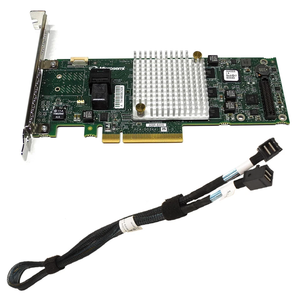 Controlador RAID SAS/SATA Microsemi ASR-8405 12Gb 1GB Caché PCIe x8 3.0 FP + C... Foto 2 de 4