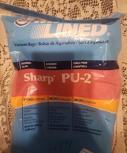 Lot 25 DVC Sharp PU-2 Vacuum Cleaner Bags Micro Lined 10 Bags 465550 - Picture 2 of 11