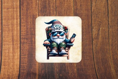 Cool Fathers Day Untersetzer Gartengonk - Zwerggärtner - tolles Geschenkset 1-4