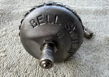 VINTAGE BELL SYSTEM CABLE AIR PRESSURE TOOL - OLD TELEPHONE TOOL W/ C FLANGE