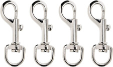 4Pcs Dog Leash Clasp Heavy Duty Snap Hooks Clips Pet Leashes Key Chain with Spri