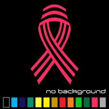 Cancer Ribbon Sticker Vinyl Decal - Breast Cancer Awareness Car Window Laptop