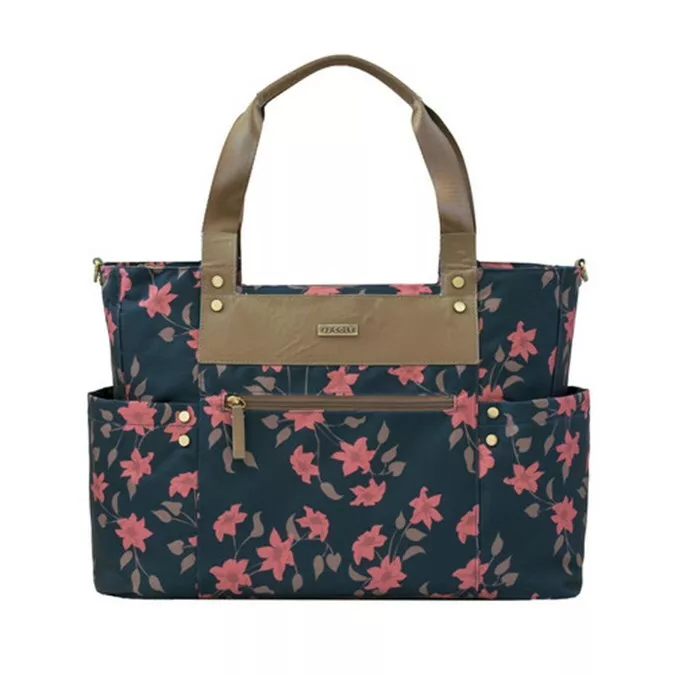 JJ Cole Nappy Bags Arrington Tote Bag Navy Floral Baby Diaper