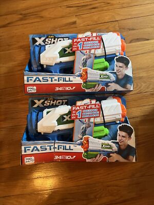 2 Zuru X Shot Fast Fill Water Gun 24 fl. oz. Shoots 34 ft  Soaker!! NEW  